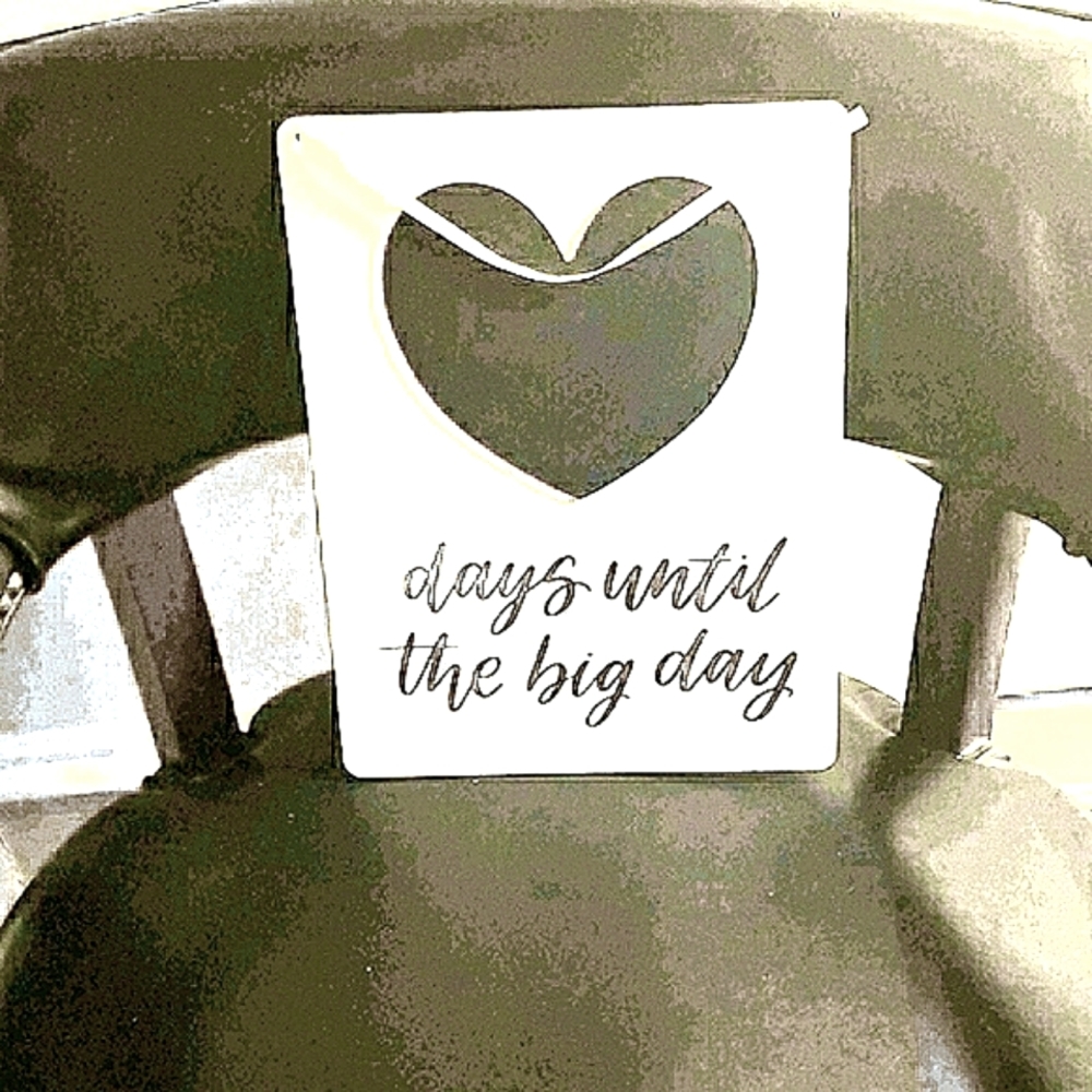 Chalkboard Countdown "Days until the big day"